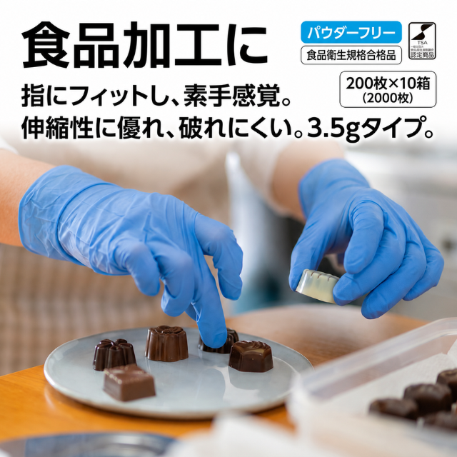 TSCニトリルIN パウダーフリー ブルー